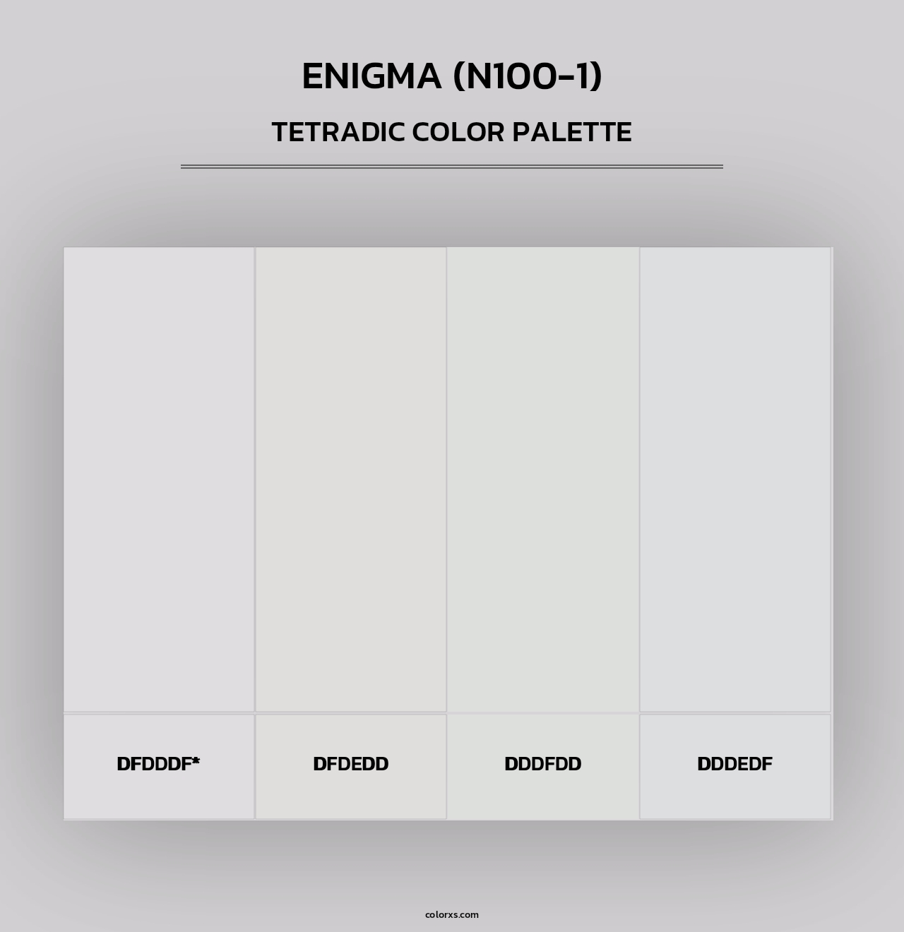 Enigma (N100-1) - Tetradic Color Palette