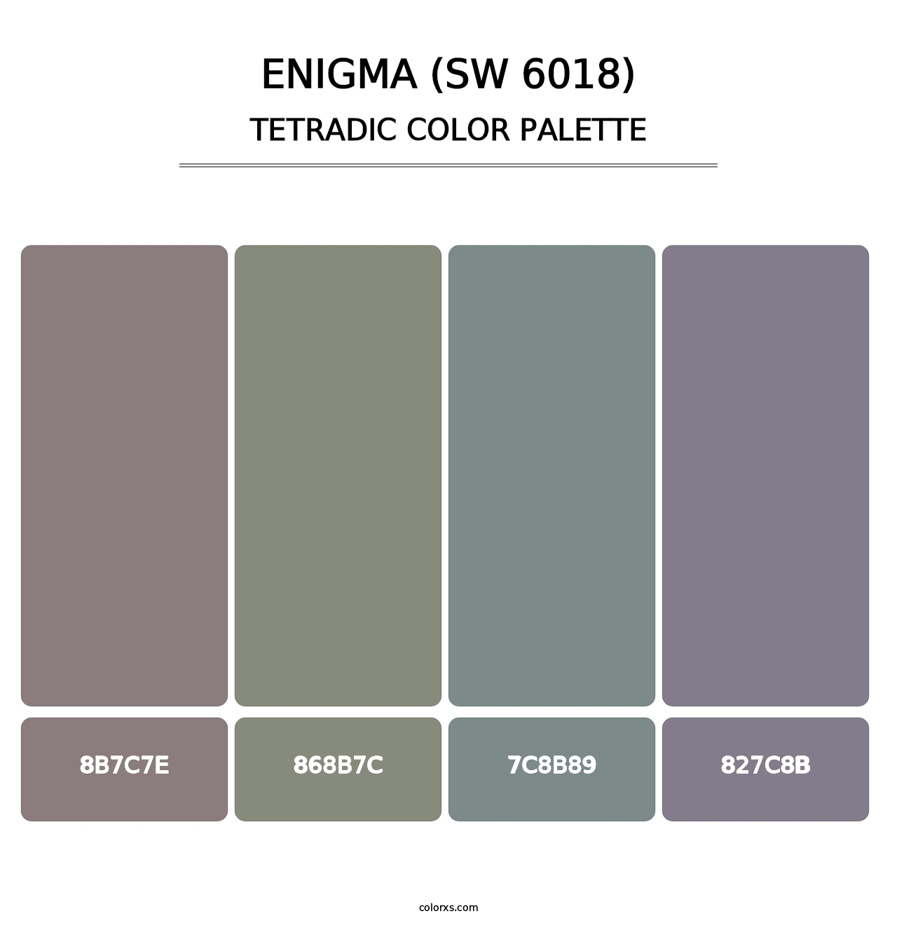 Enigma (SW 6018) - Tetradic Color Palette
