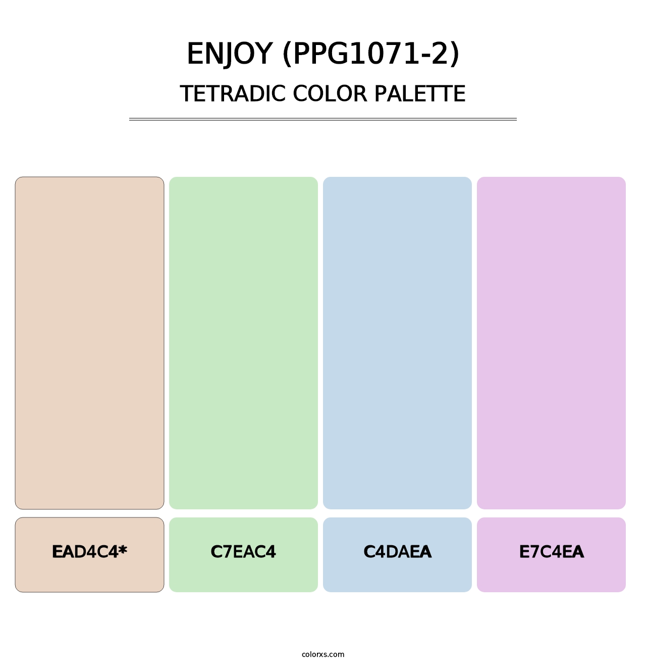 Enjoy (PPG1071-2) - Tetradic Color Palette