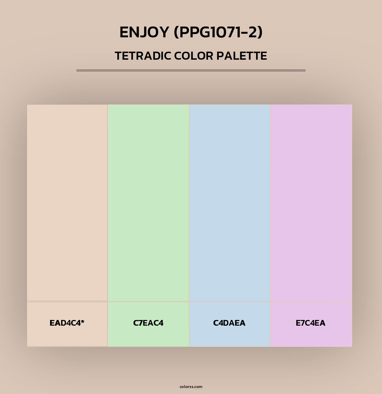 Enjoy (PPG1071-2) - Tetradic Color Palette
