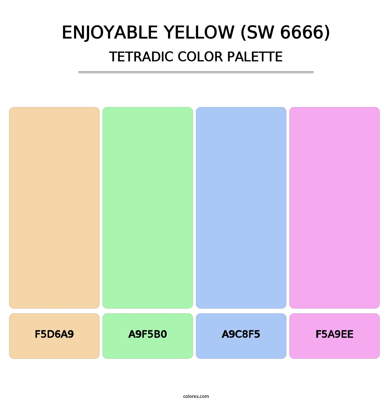 Enjoyable Yellow (SW 6666) - Tetradic Color Palette