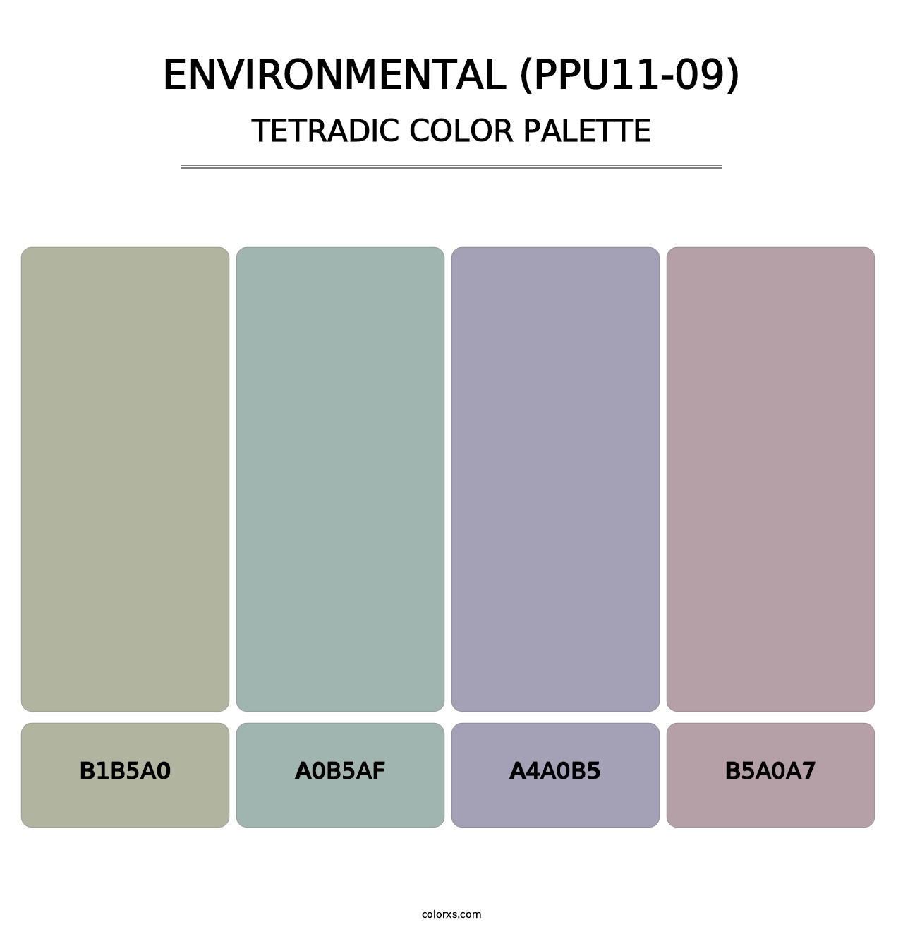 Environmental (PPU11-09) - Tetradic Color Palette