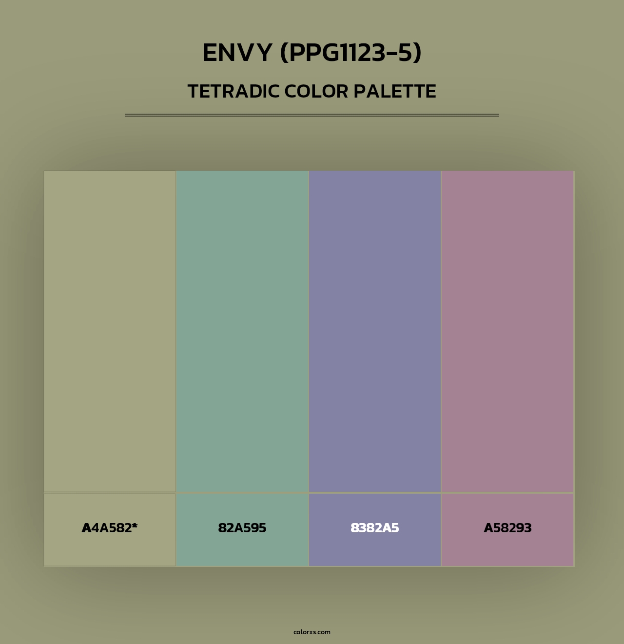 Envy (PPG1123-5) - Tetradic Color Palette