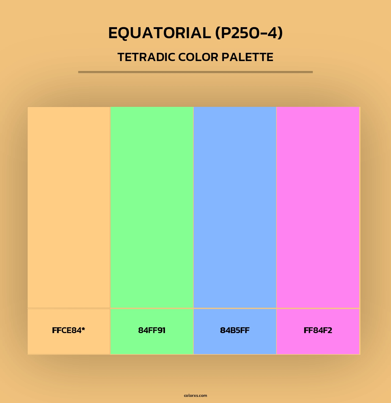 Equatorial (P250-4) - Tetradic Color Palette