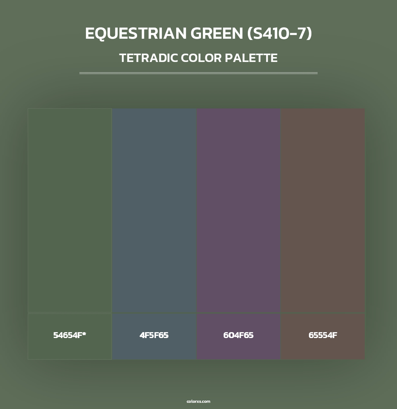 Equestrian Green (S410-7) - Tetradic Color Palette