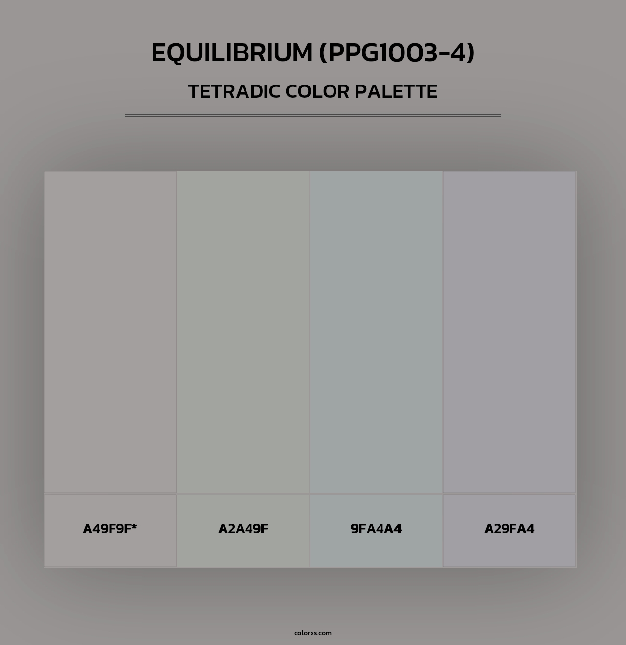 Equilibrium (PPG1003-4) - Tetradic Color Palette