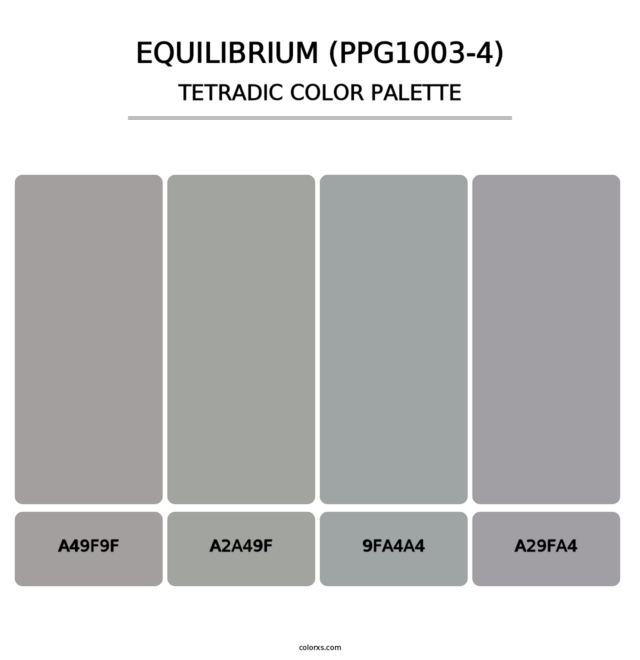 Equilibrium (PPG1003-4) - Tetradic Color Palette