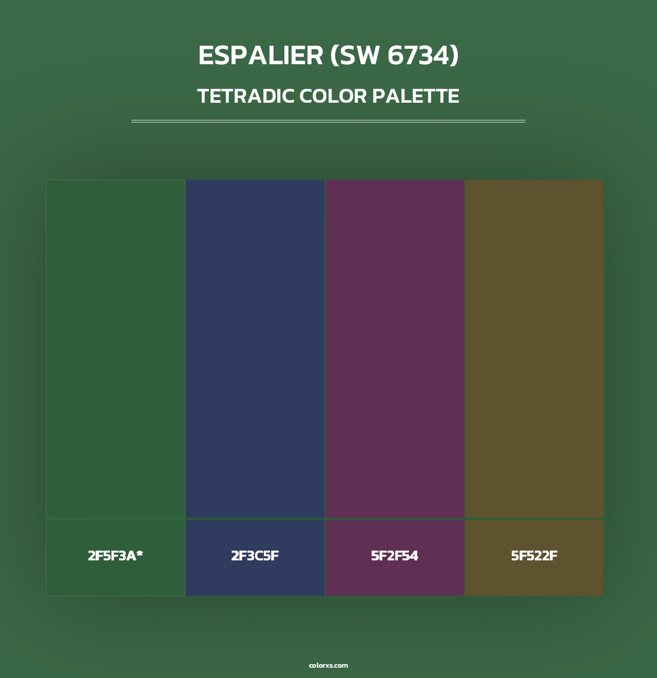 Espalier (SW 6734) - Tetradic Color Palette