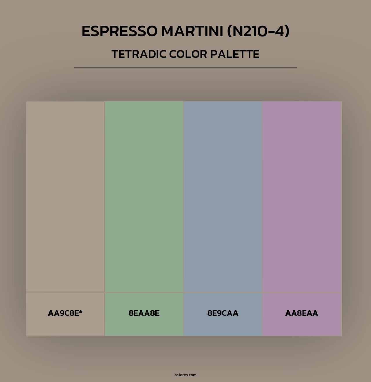 Espresso Martini (N210-4) - Tetradic Color Palette