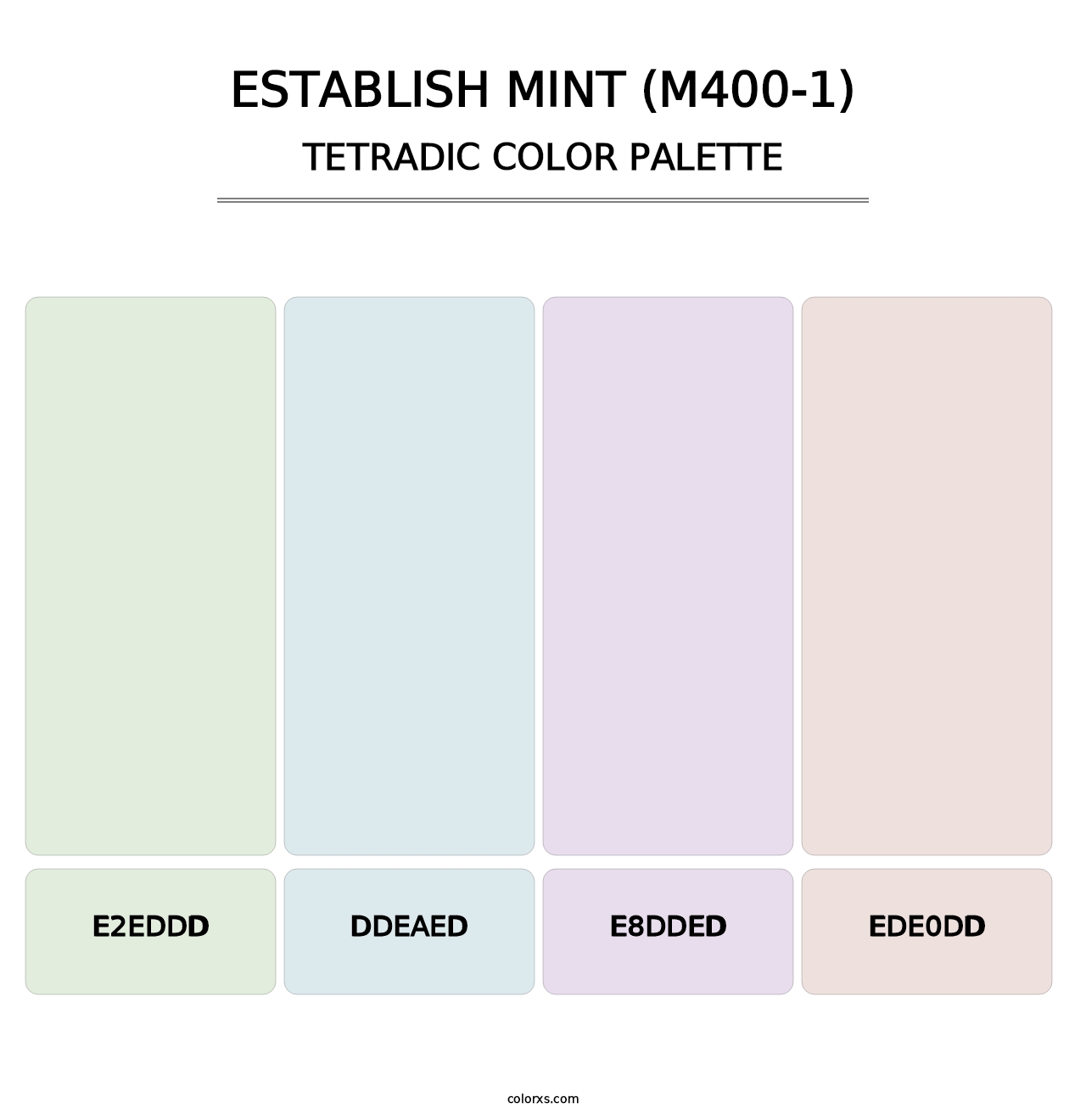 Establish Mint (M400-1) - Tetradic Color Palette