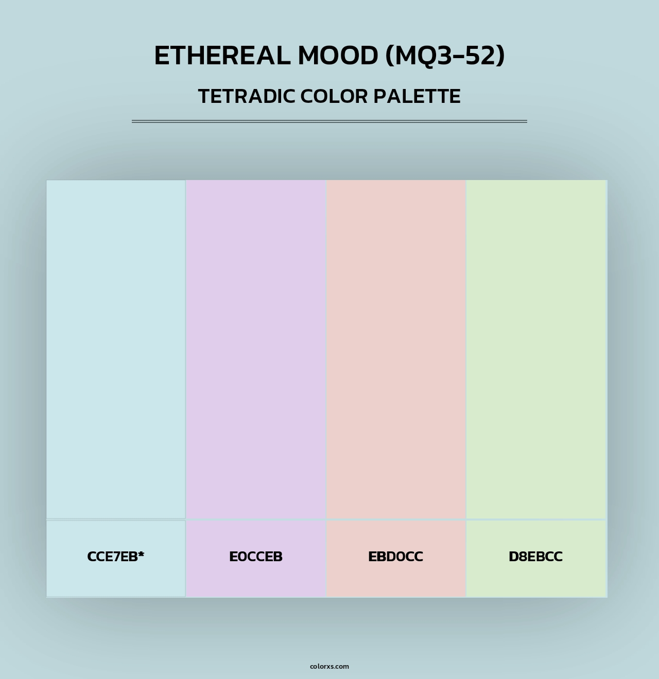 Ethereal Mood (MQ3-52) - Tetradic Color Palette