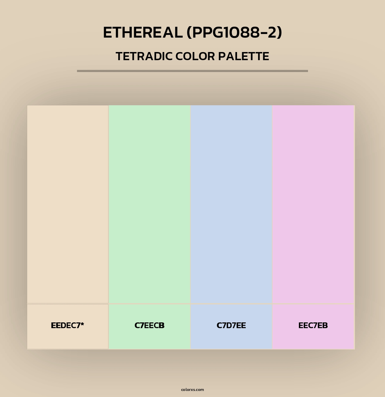 Ethereal (PPG1088-2) - Tetradic Color Palette