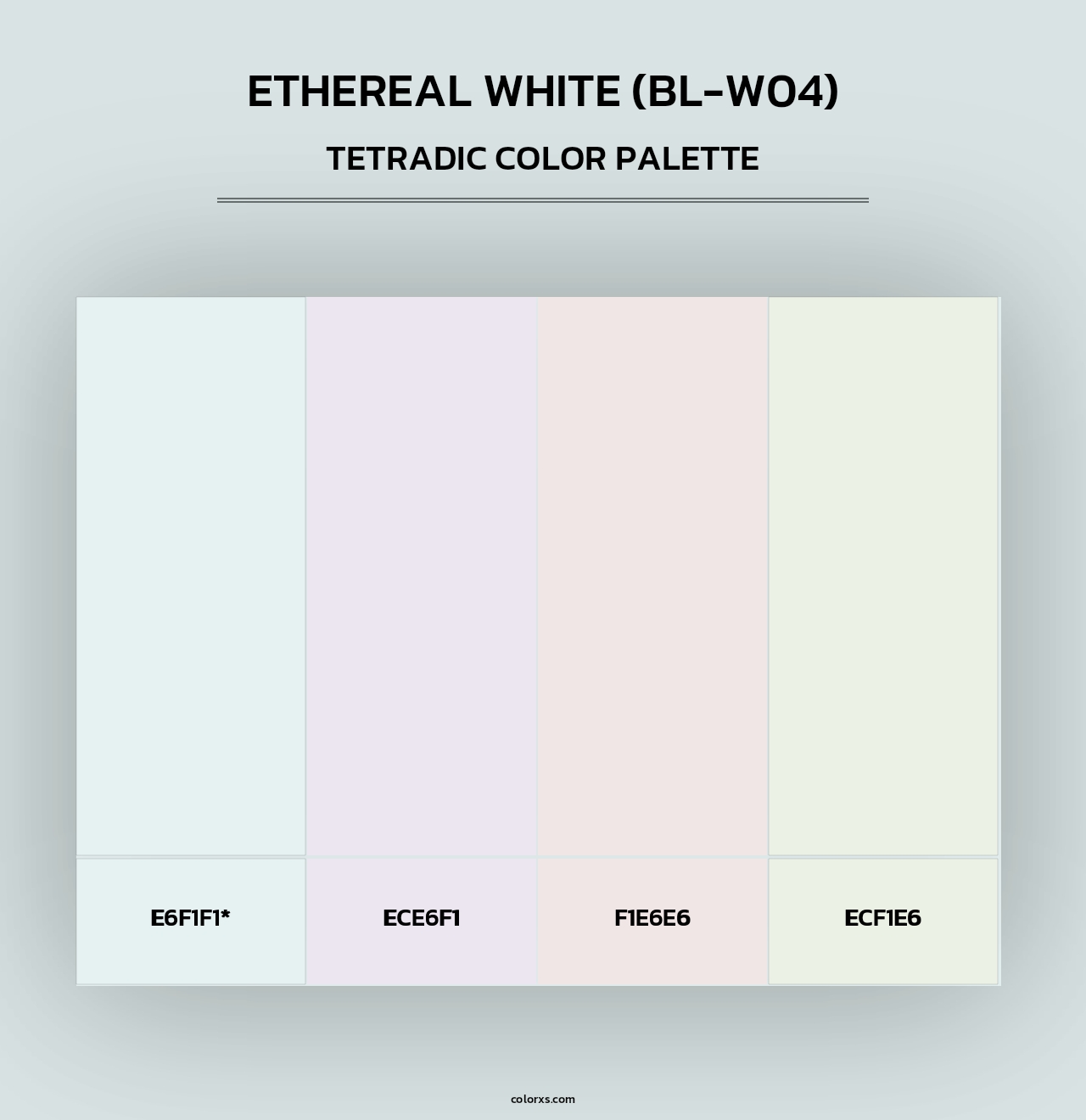 Ethereal White (BL-W04) - Tetradic Color Palette