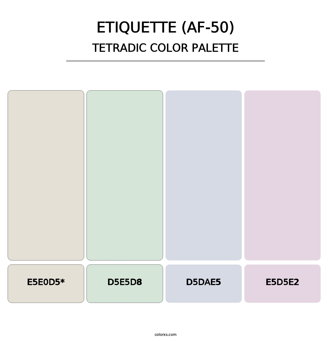 Etiquette (AF-50) - Tetradic Color Palette
