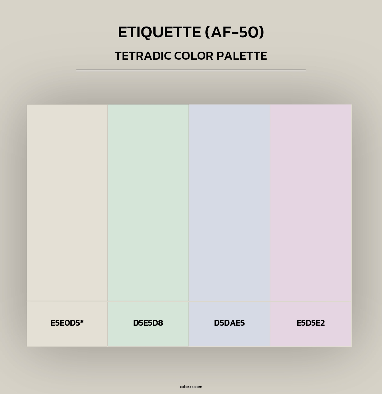 Etiquette (AF-50) - Tetradic Color Palette