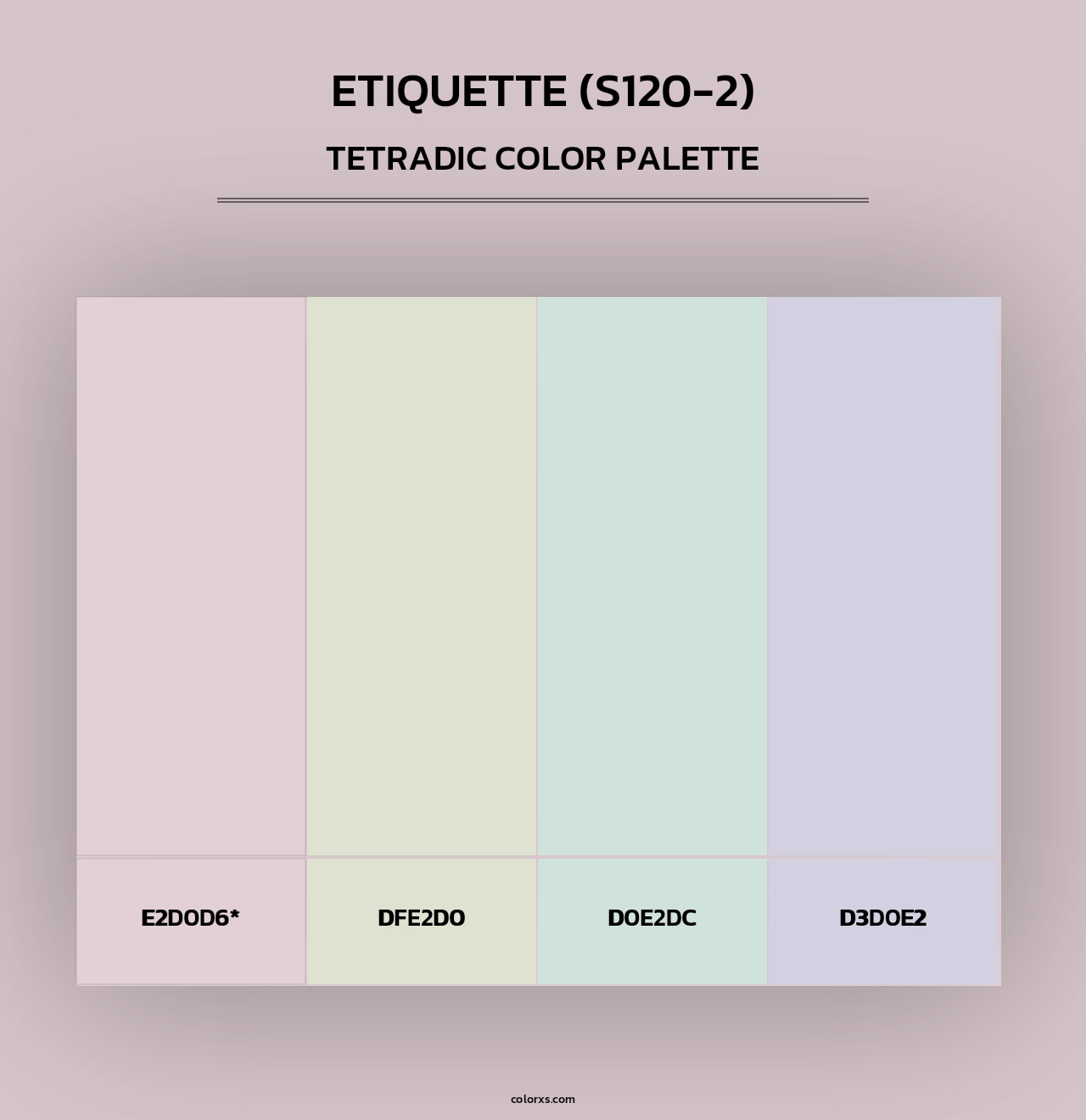 Etiquette (S120-2) - Tetradic Color Palette