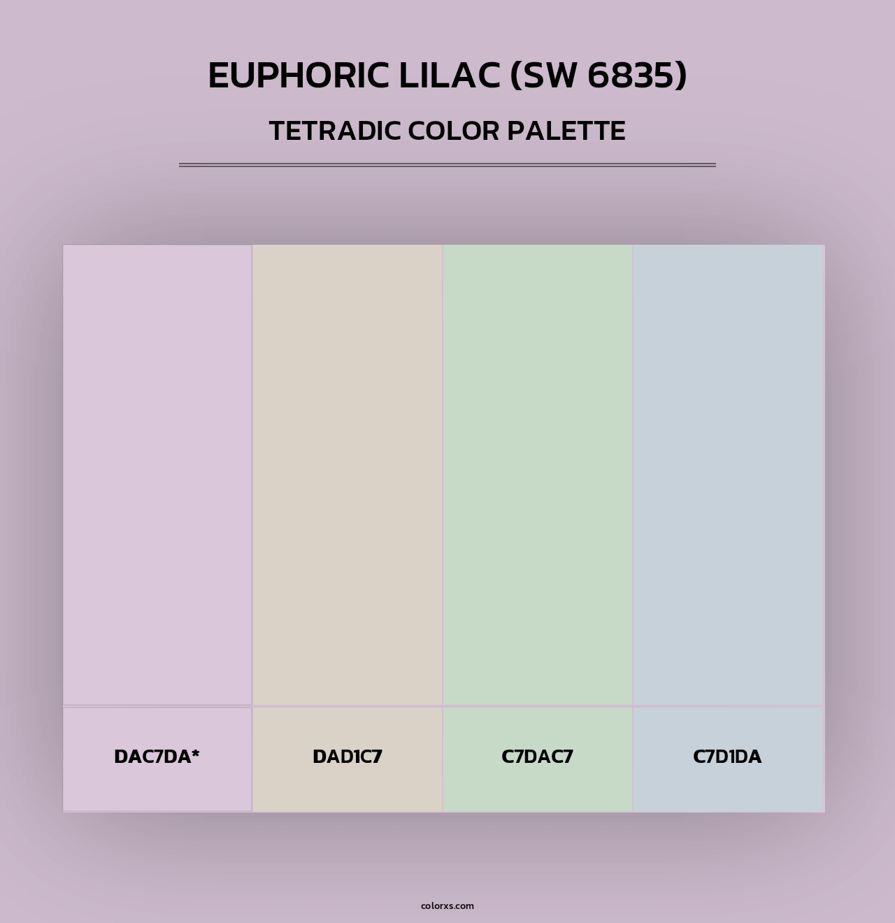 Euphoric Lilac (SW 6835) - Tetradic Color Palette