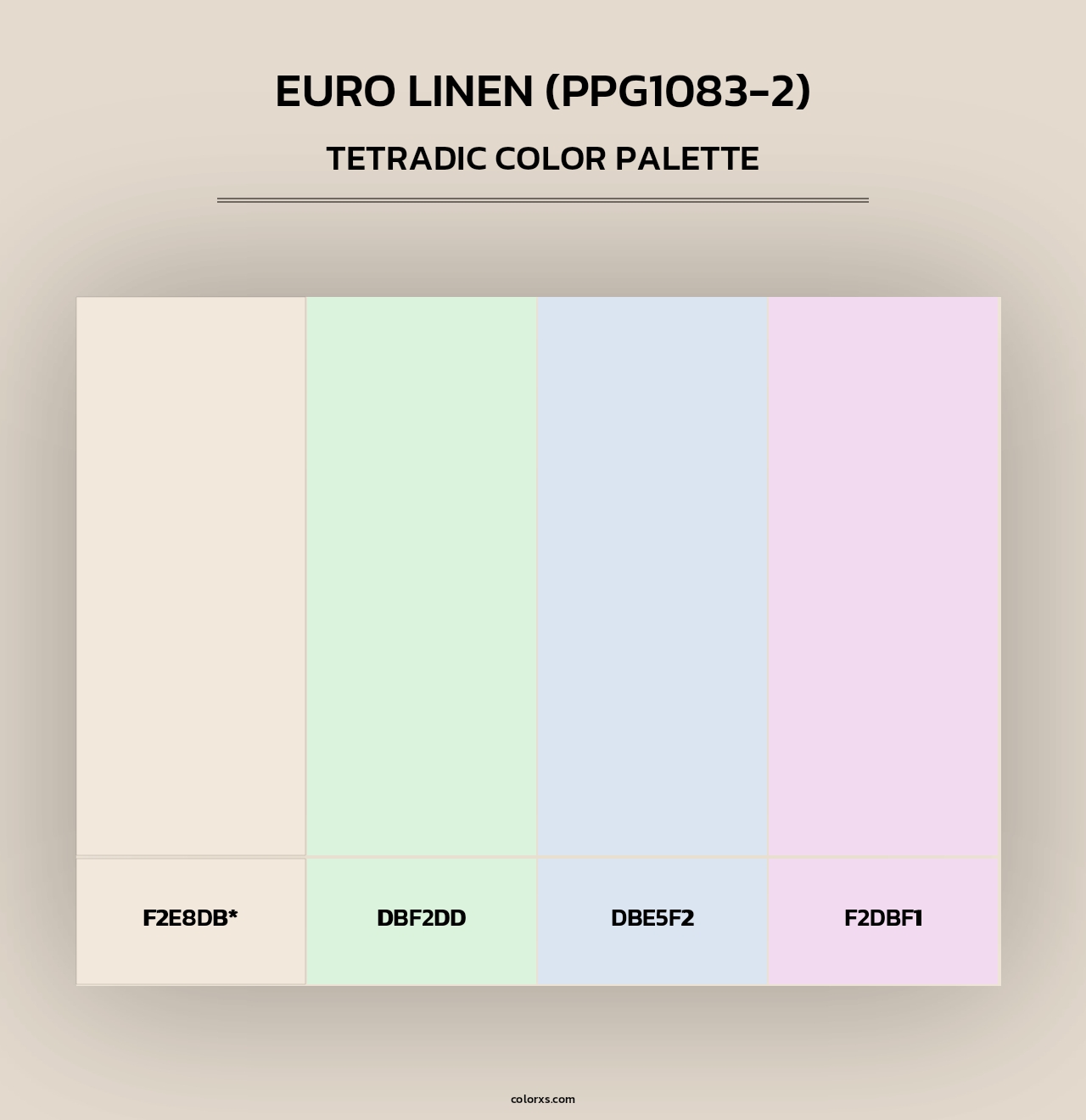 Euro Linen (PPG1083-2) - Tetradic Color Palette
