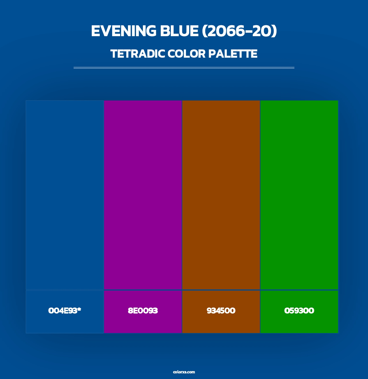 Evening Blue (2066-20) - Tetradic Color Palette