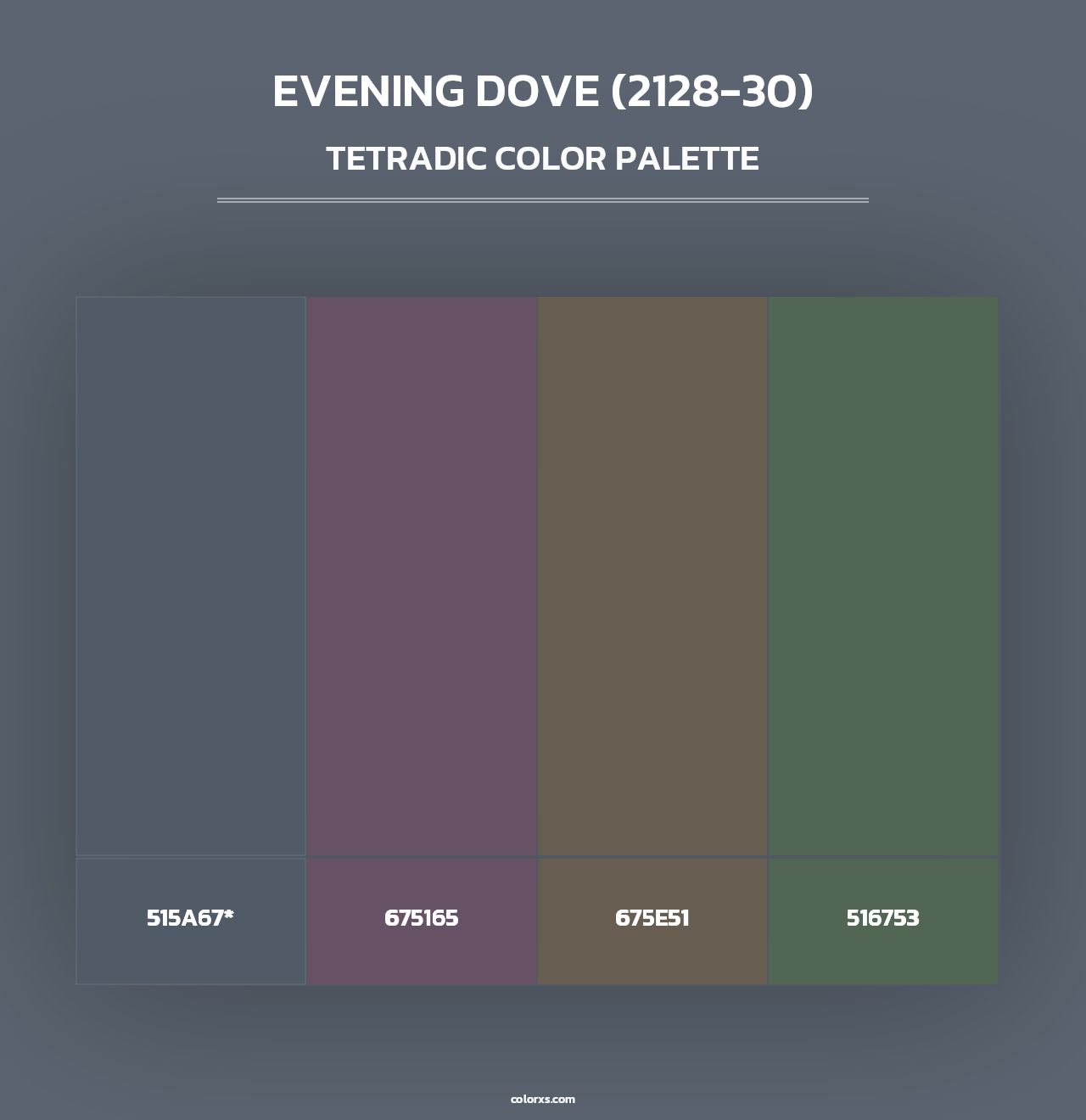 Evening Dove (2128-30) - Tetradic Color Palette