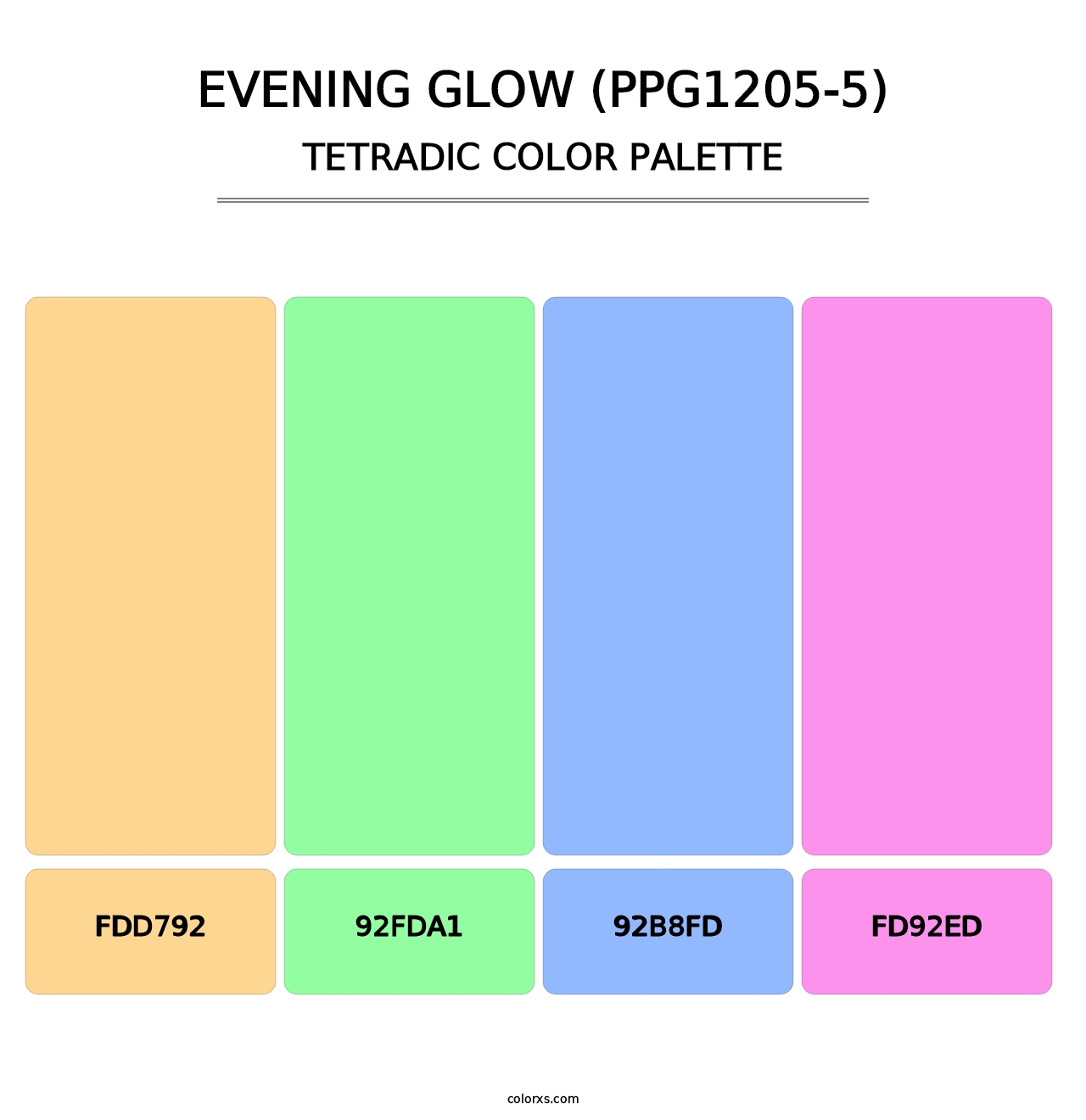 Evening Glow (PPG1205-5) - Tetradic Color Palette