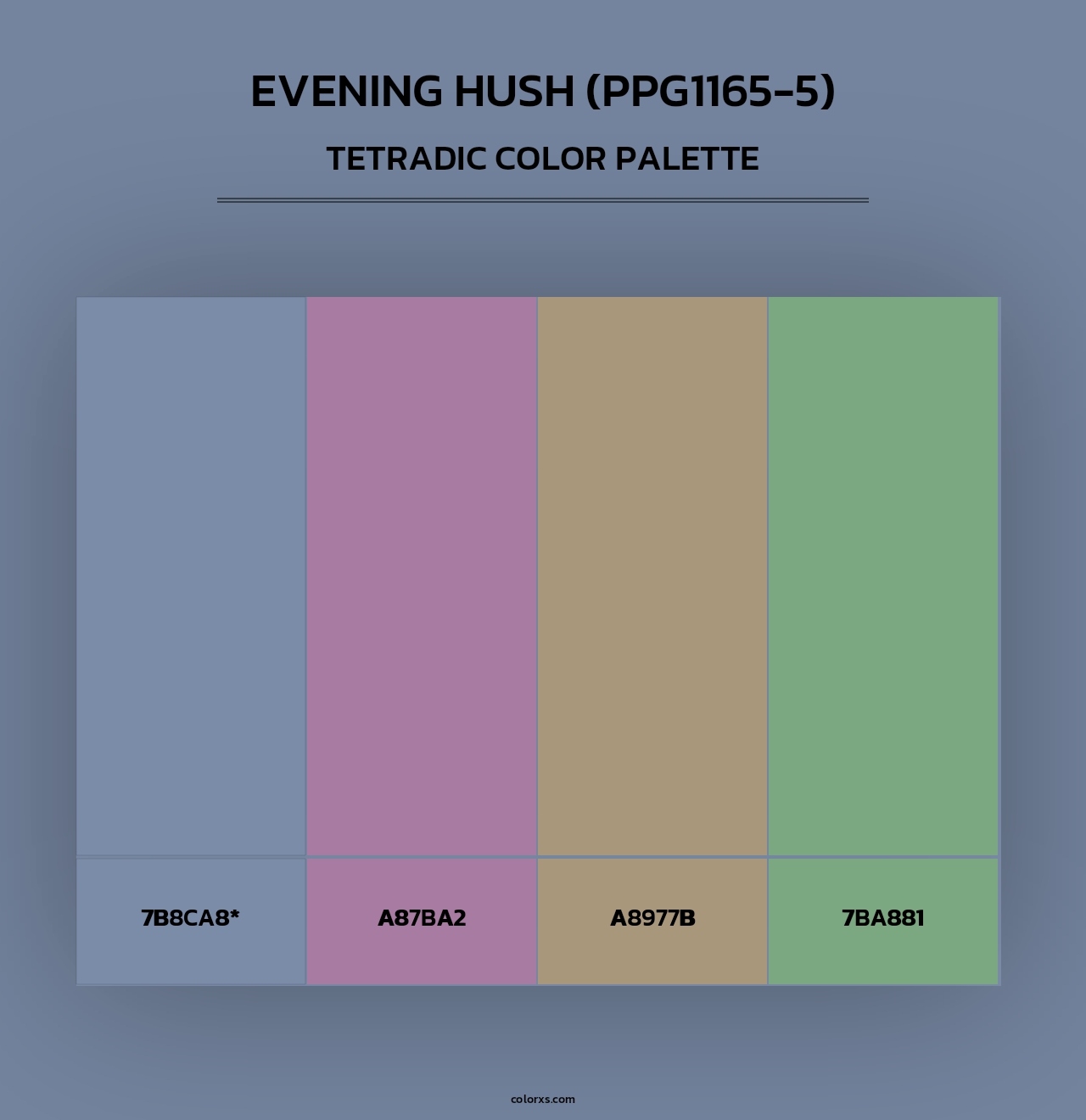 Evening Hush (PPG1165-5) - Tetradic Color Palette