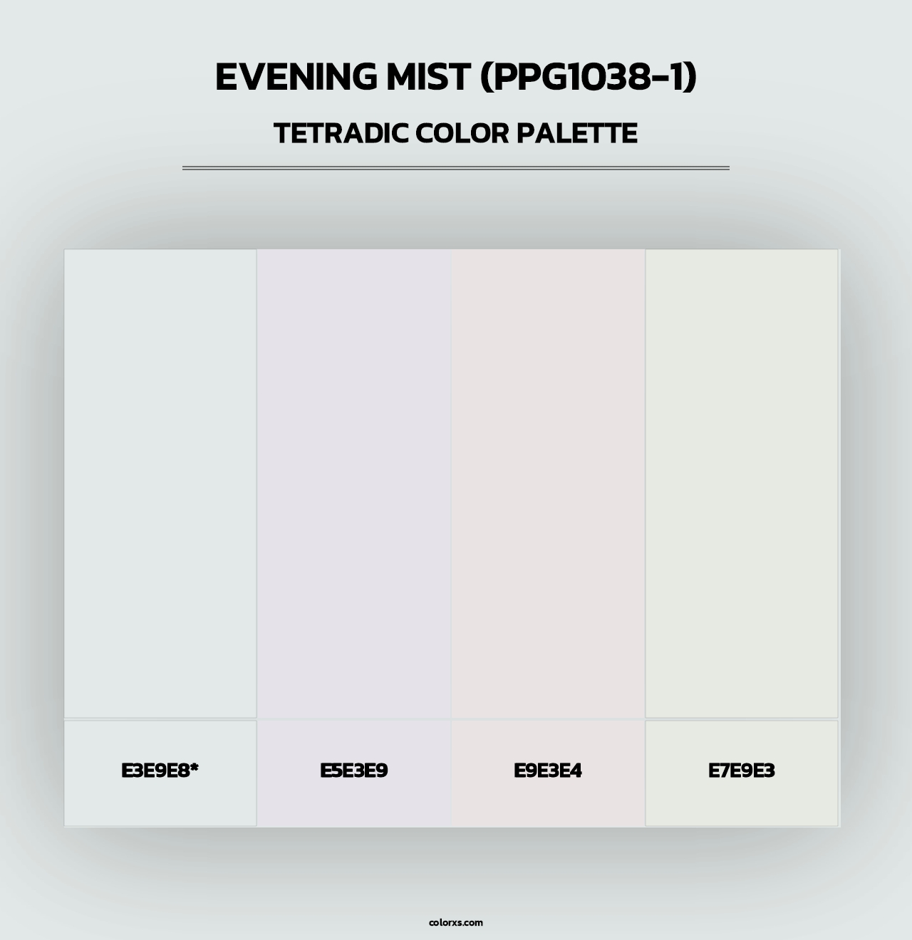 Evening Mist (PPG1038-1) - Tetradic Color Palette