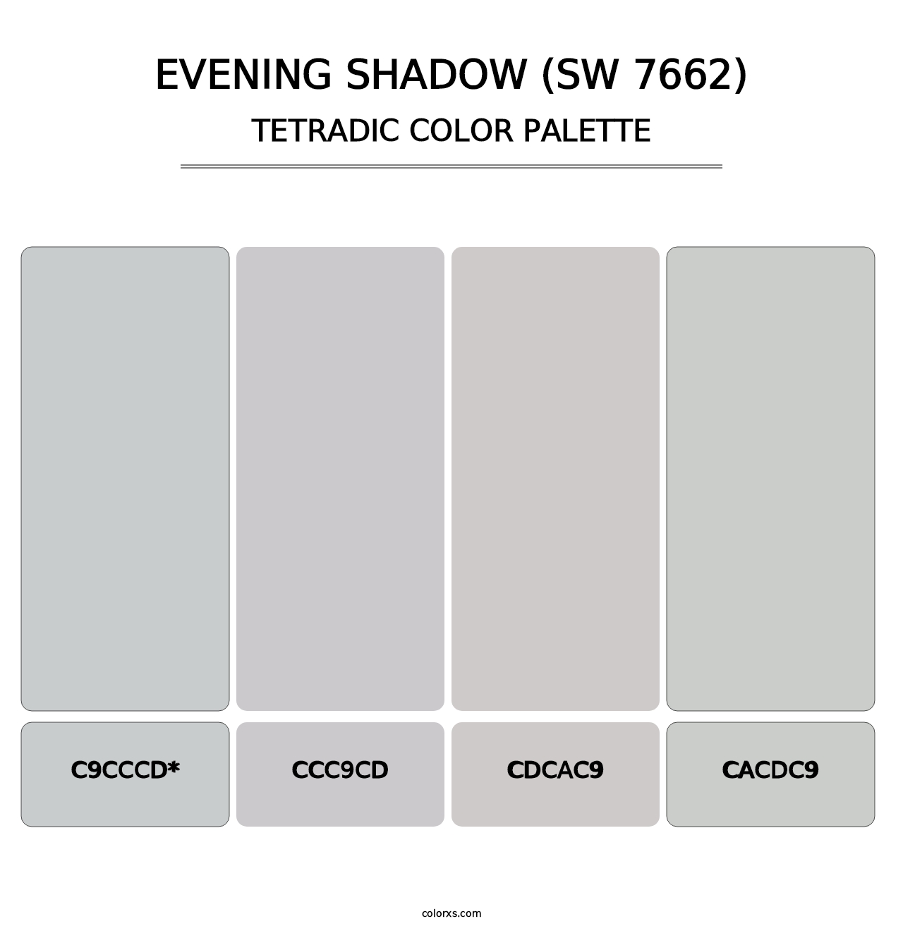 Evening Shadow (SW 7662) - Tetradic Color Palette
