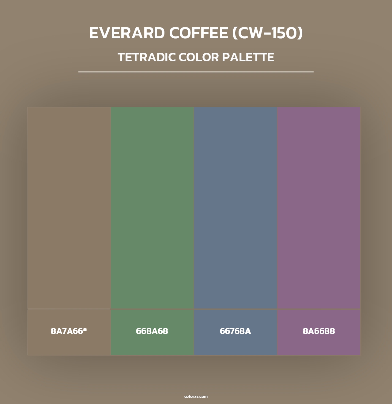 Everard Coffee (CW-150) - Tetradic Color Palette