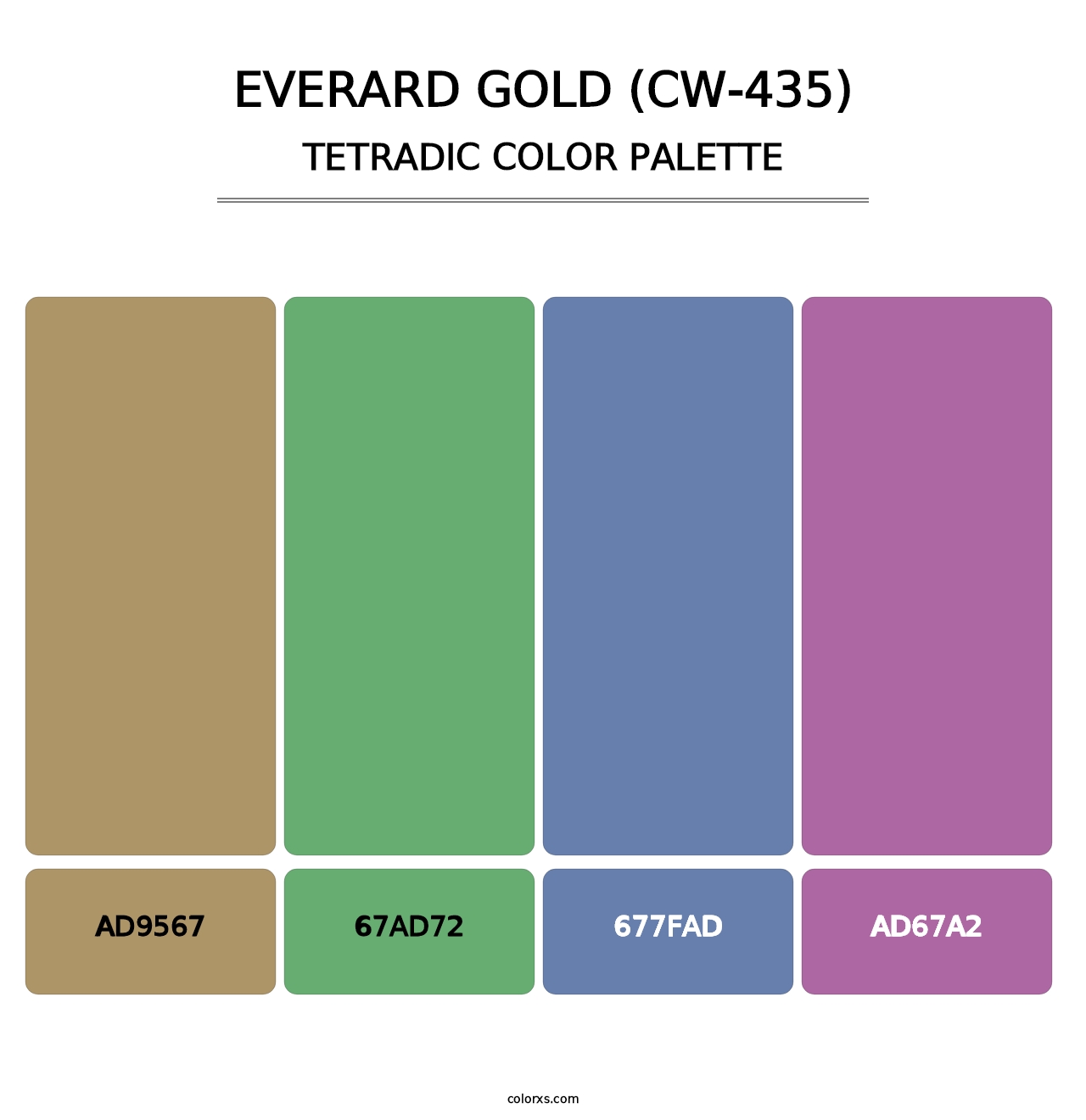 Everard Gold (CW-435) - Tetradic Color Palette