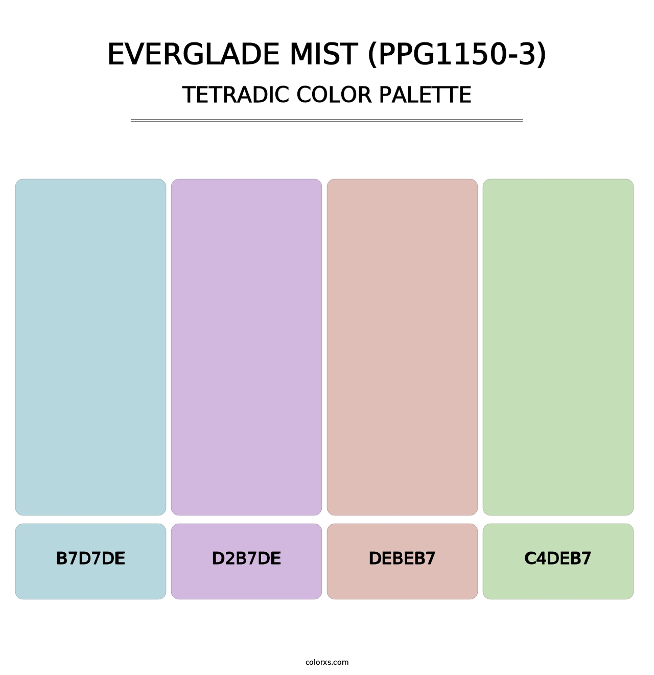 Everglade Mist (PPG1150-3) - Tetradic Color Palette