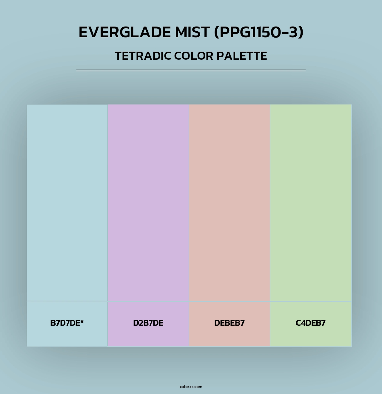 Everglade Mist (PPG1150-3) - Tetradic Color Palette
