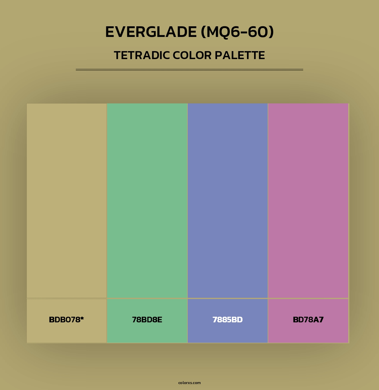 Everglade (MQ6-60) - Tetradic Color Palette