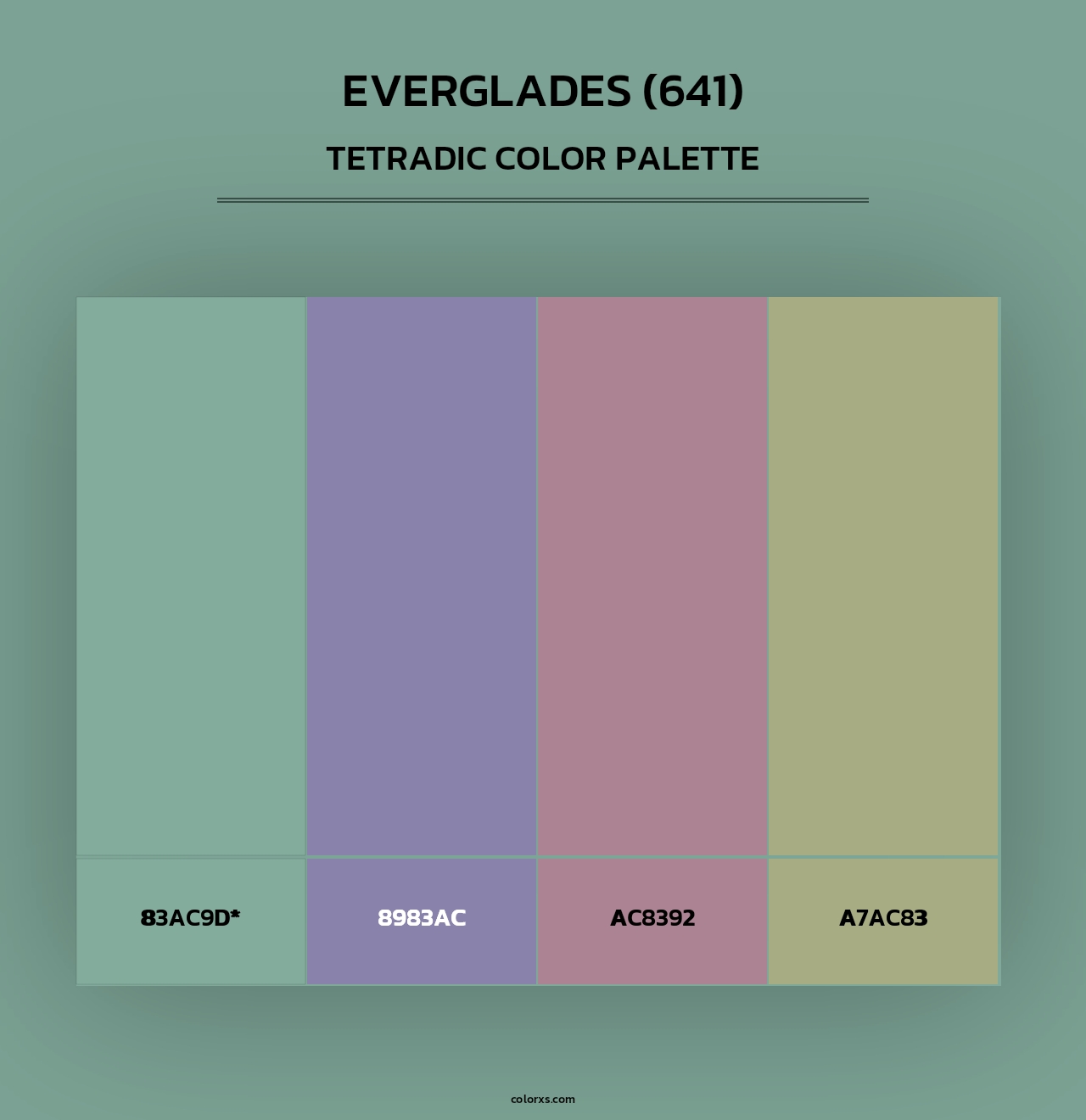 Everglades (641) - Tetradic Color Palette