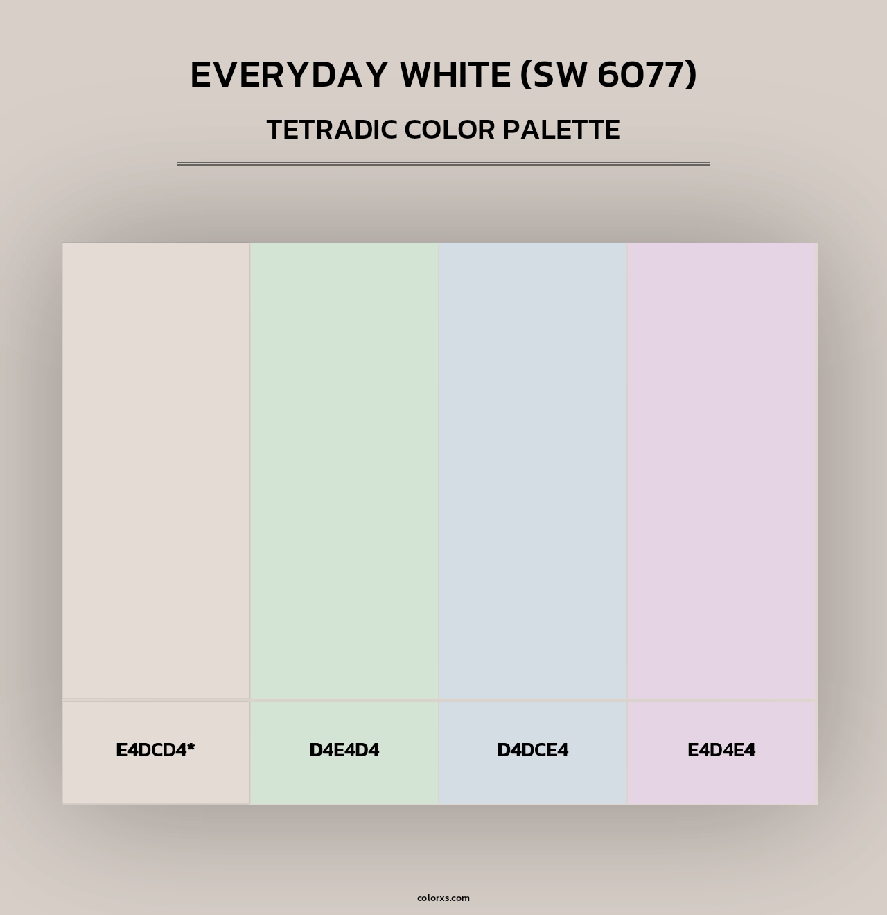 Everyday White (SW 6077) - Tetradic Color Palette