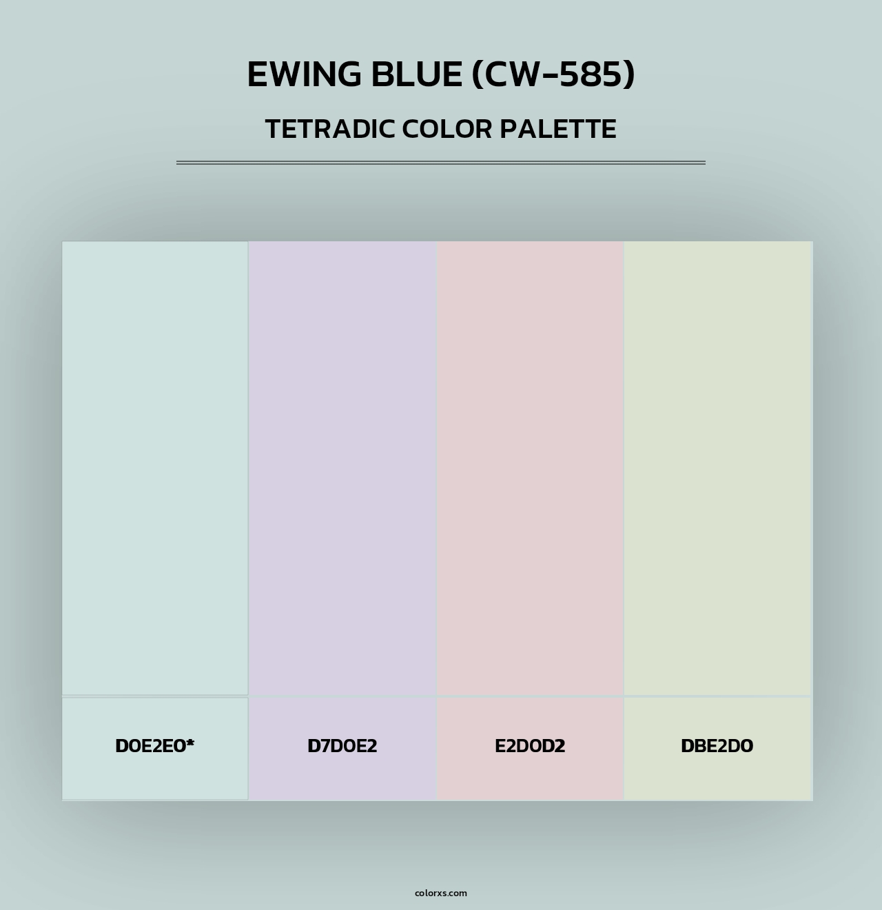 Ewing Blue (CW-585) - Tetradic Color Palette