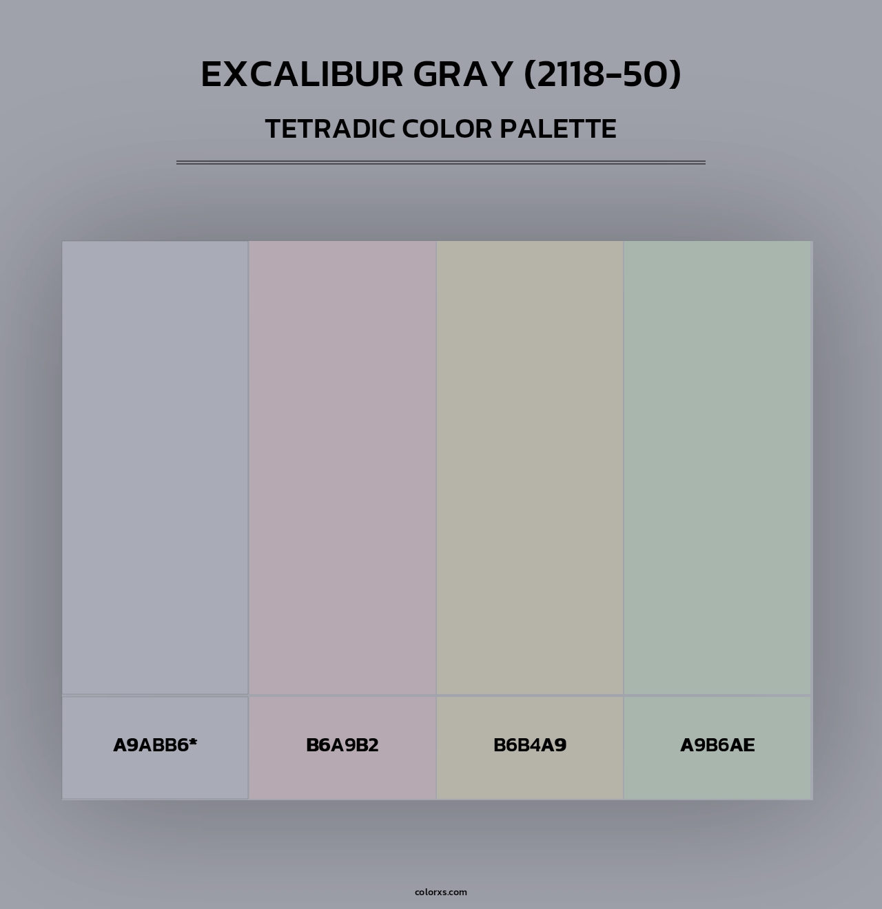 Excalibur Gray (2118-50) - Tetradic Color Palette