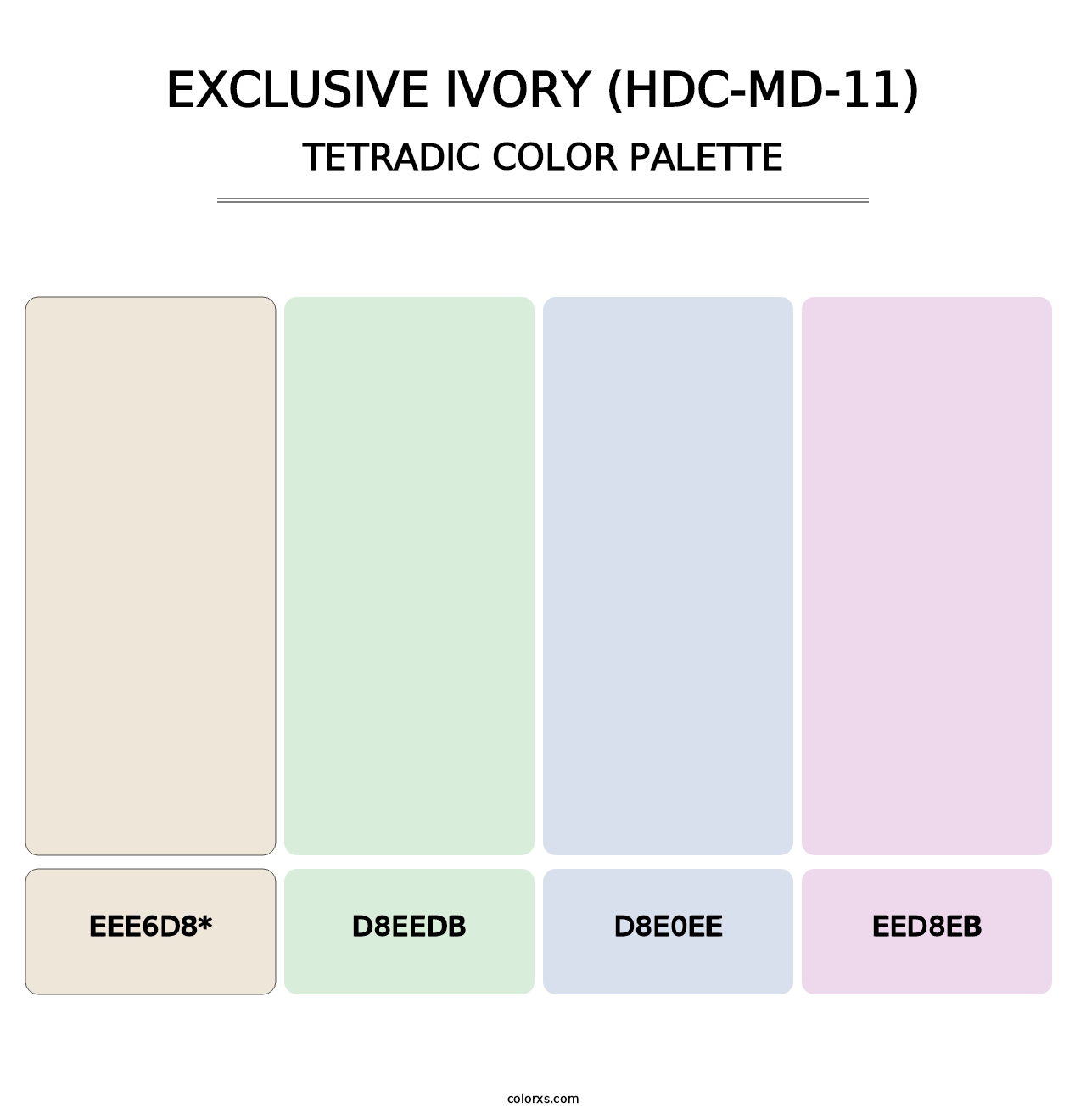 Exclusive Ivory (HDC-MD-11) - Tetradic Color Palette