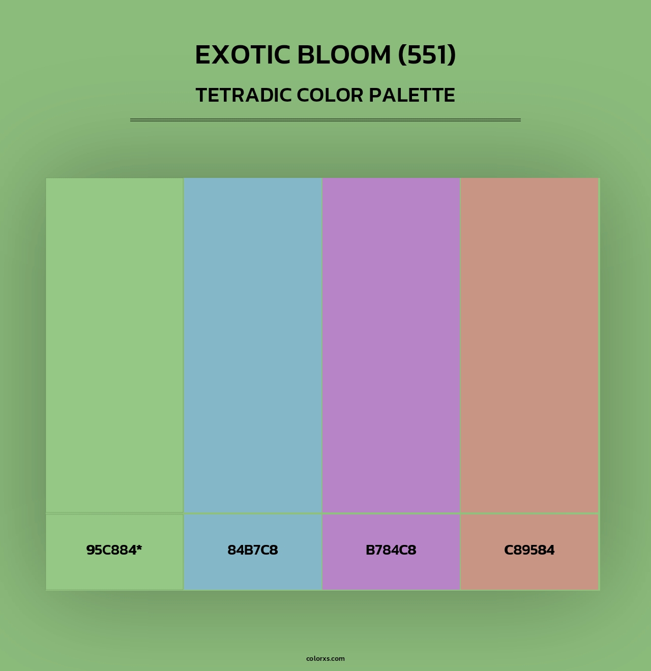 Exotic Bloom (551) - Tetradic Color Palette