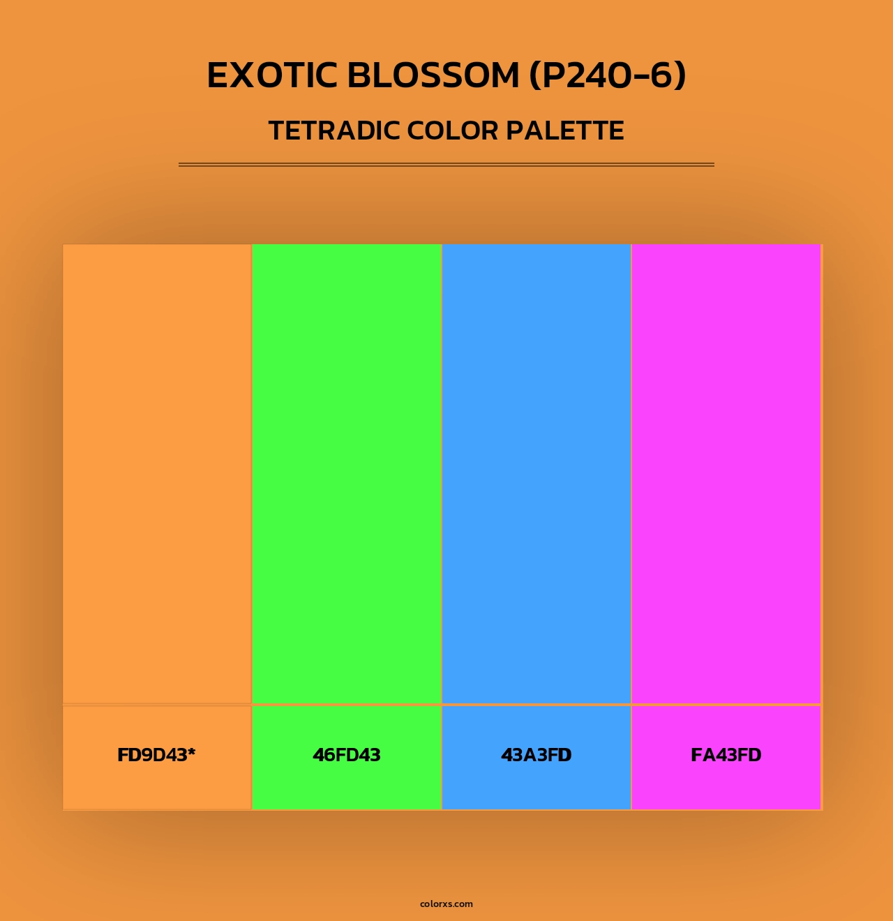 Exotic Blossom (P240-6) - Tetradic Color Palette