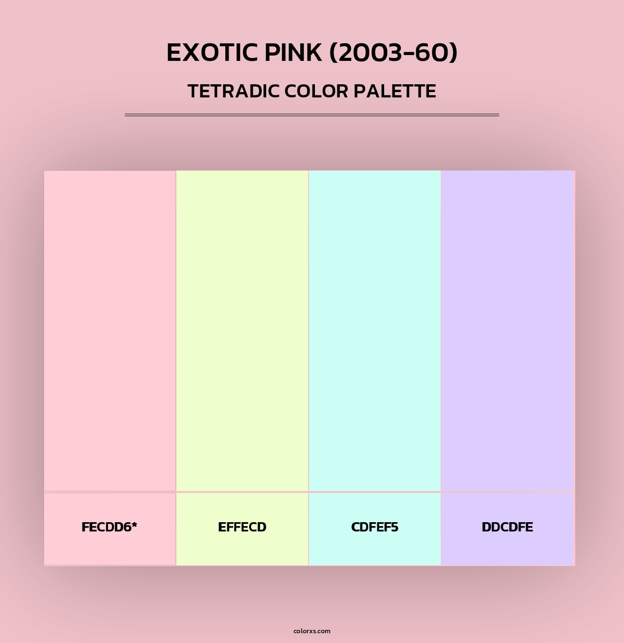 Exotic Pink (2003-60) - Tetradic Color Palette