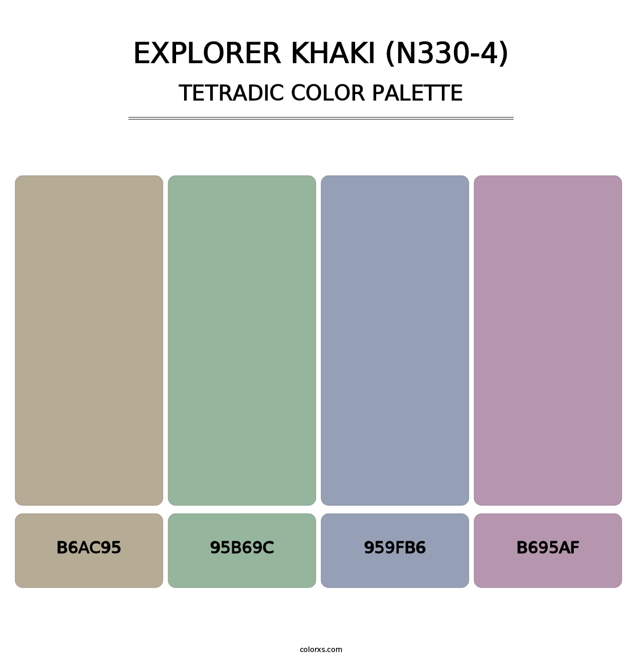 Explorer Khaki (N330-4) - Tetradic Color Palette