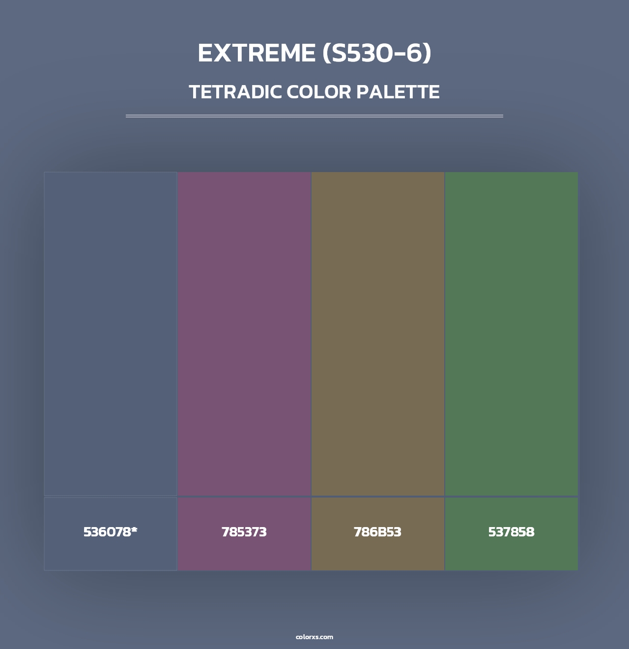 Extreme (S530-6) - Tetradic Color Palette