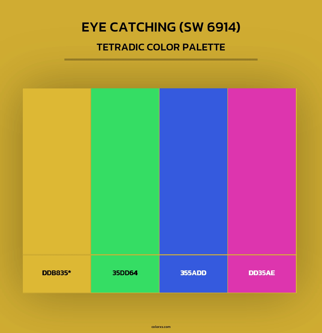 Eye Catching (SW 6914) - Tetradic Color Palette