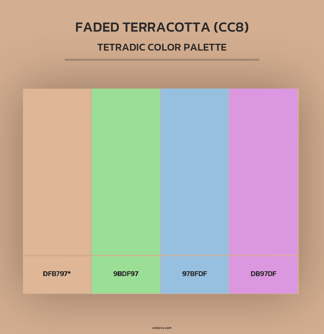 Faded Terracotta (CC8) - Tetradic Color Palette