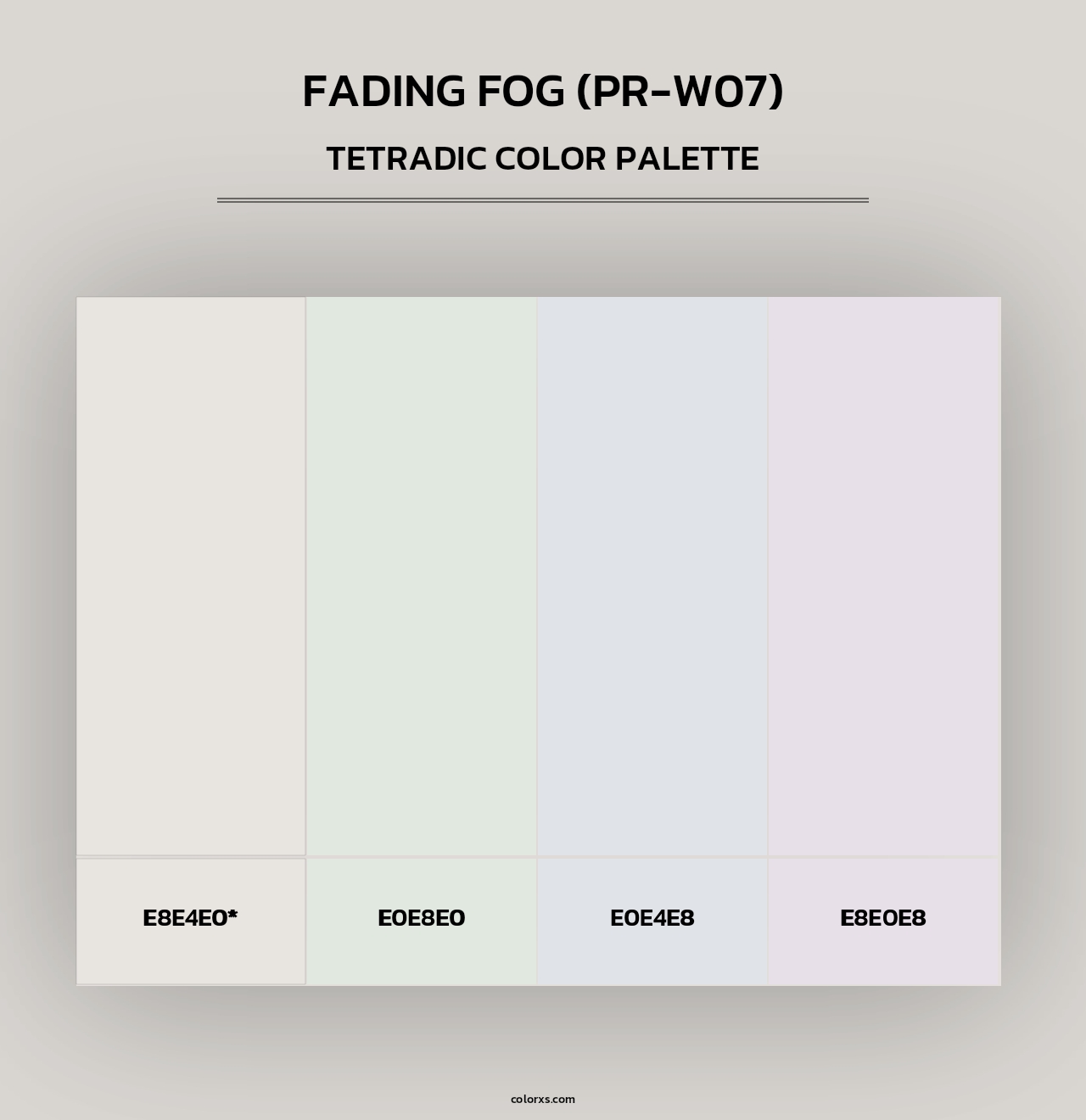 Fading Fog (PR-W07) - Tetradic Color Palette