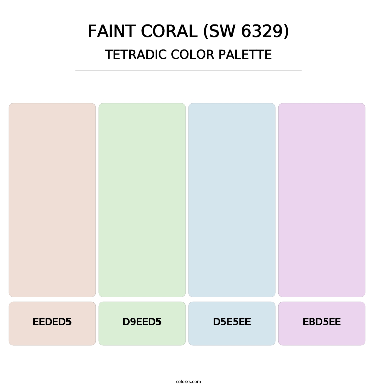 Faint Coral (SW 6329) - Tetradic Color Palette