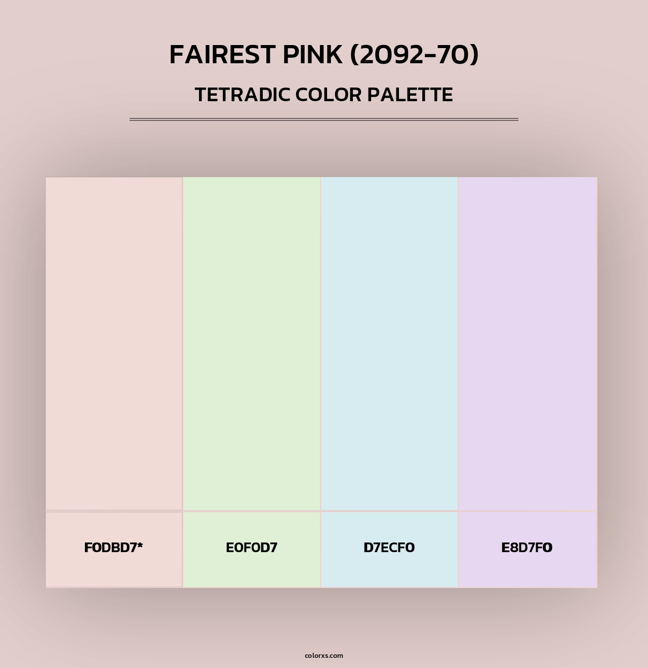 Fairest Pink (2092-70) - Tetradic Color Palette