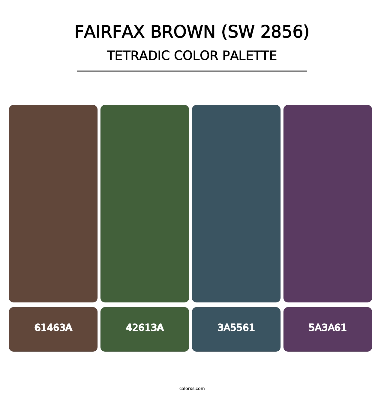 Fairfax Brown (SW 2856) - Tetradic Color Palette