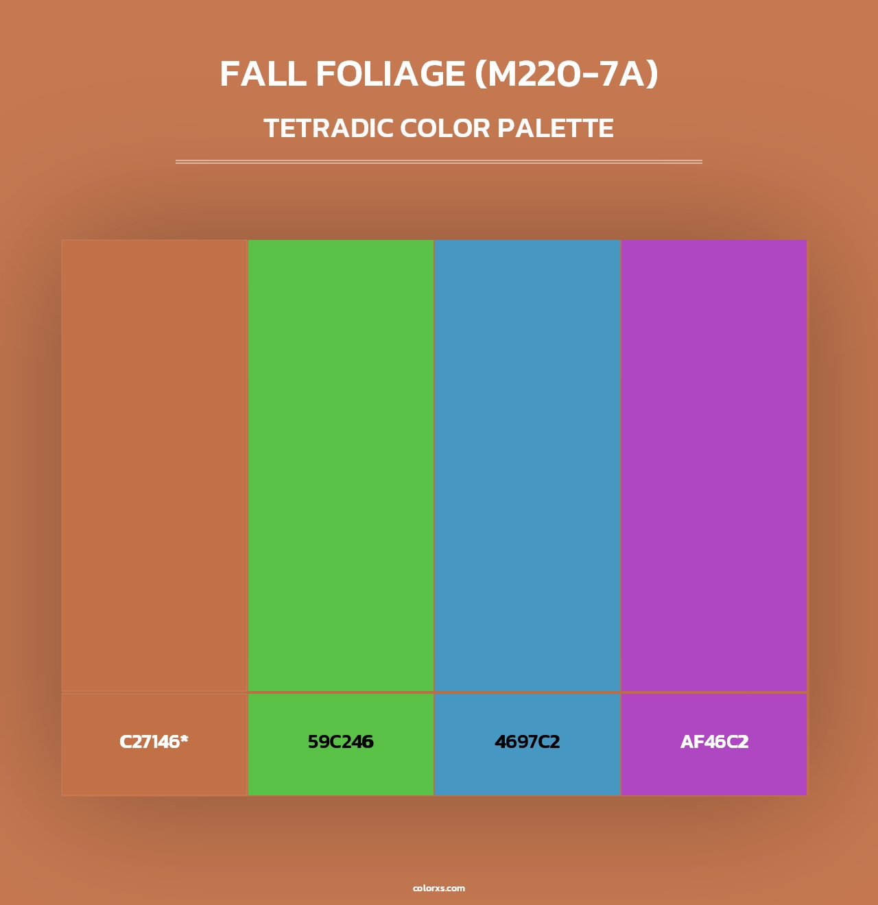 Fall Foliage (M220-7A) - Tetradic Color Palette